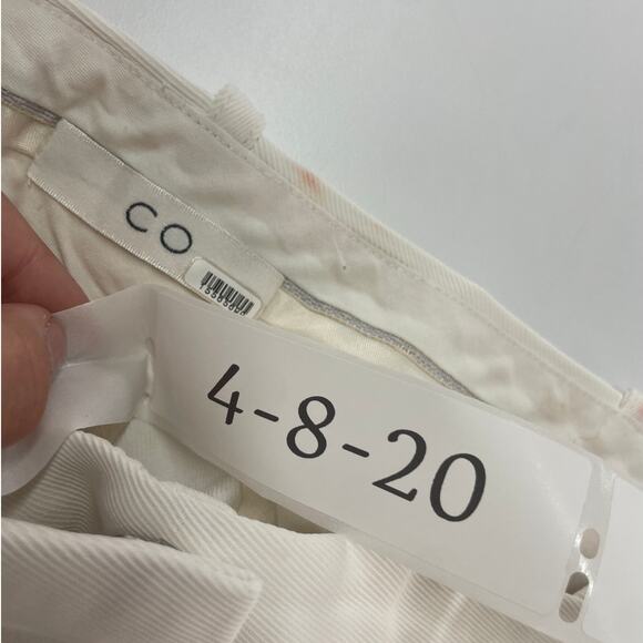 Co Pants Womens 8 White Draped Pocket Trousers High Rise Pleated - Picture 6 of 13